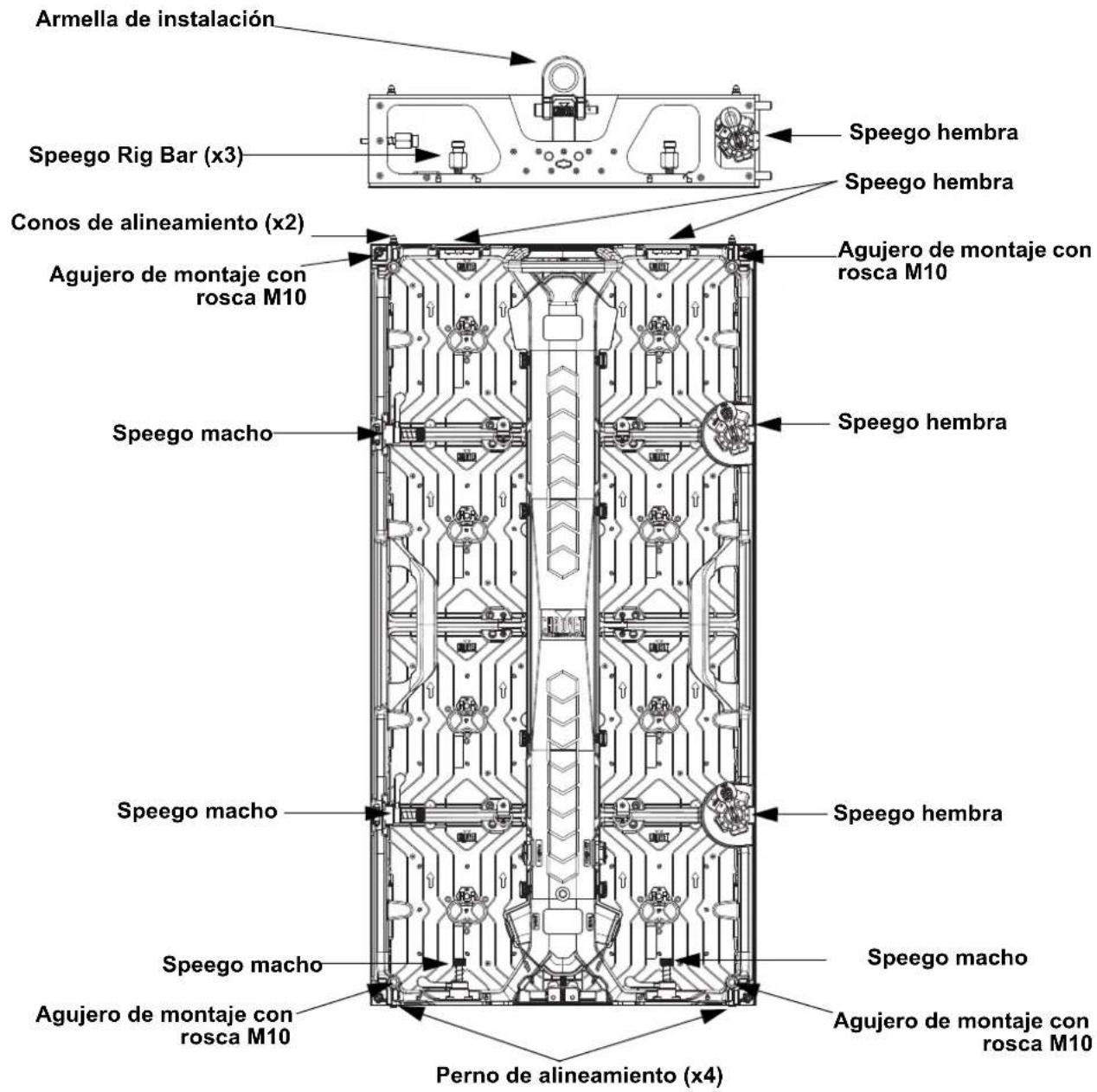 Chauvet REM 1 SQ - Diagrama de Montaje del Producto - 1