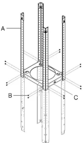 GE UVI7361SWSS - PASO 4: INSTALE LOS SOPORTES VERTICALES INFERIORES EN EL ENSAMBLE DE LA CAMPANA - 1