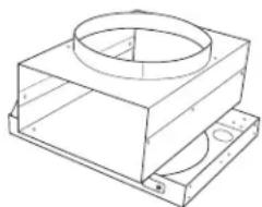 GE UVI7361SWSS - INSTALE EL DEFLECTOR DE AIRE DENTRO DEL SOPORTE DEL CIELORRASO - 1