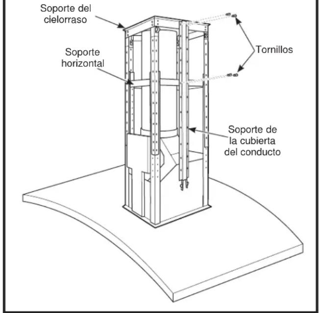 GE UVI7361SWSS - PASO 10: INSTALE LOS SOPORTES DE LA CUBIERTA DEL CONDUCTO - 1