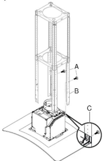 GE UVI7361SWSS - PASO 7: REALICE LA INSTALACIÓN EN EL SOPORTE INFERIOR - 1