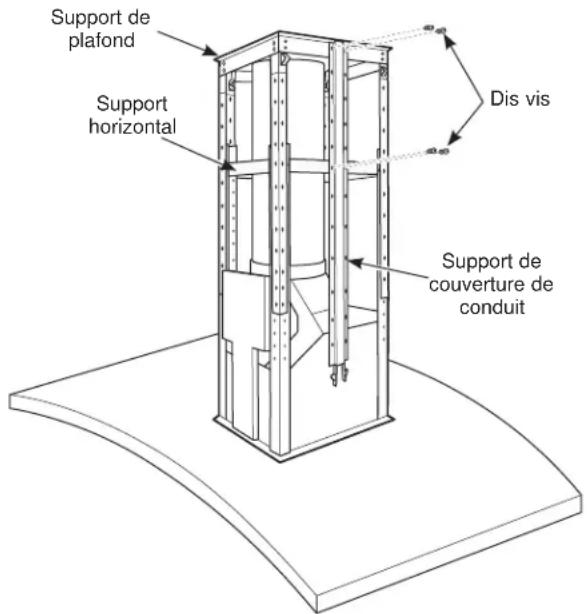 Support de plafond Support horizontal Dis vis Support de couverture de conduit