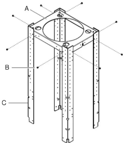 GE UVI7361SWSS - STEP 3: INSTALL LOWER HORIZONTAL SUPPORTS TO HOOD ASSEMBLY - 1