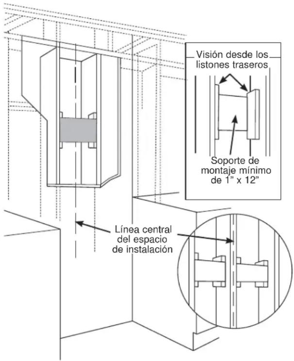 GE UVW7301SWSS - PASO 1: INSTALE EL ARMAZÓN PARA EL SOPORTE DE LA CAMPANA - 1