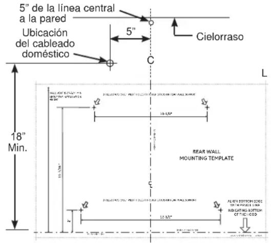GE UVW7301SWSS - UBICACIONES DE LOS CONDUCTOS Y CABLEADO - 1