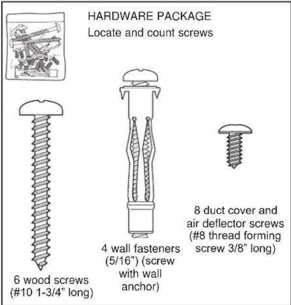 GE UVW7301SWSS - CHECK INSTALLATION HARDWARE - 1
