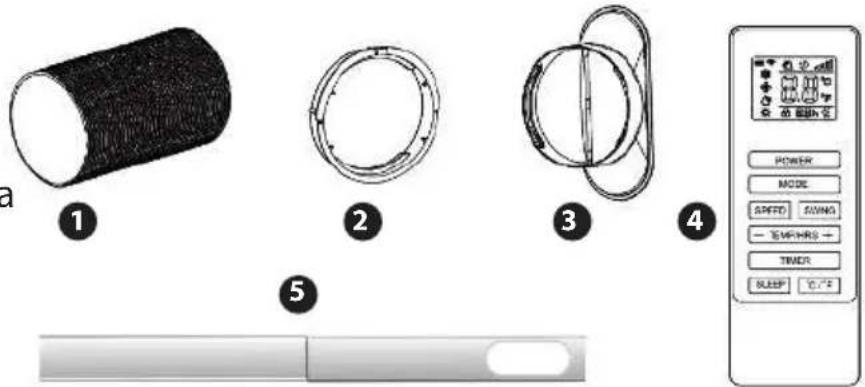 SereneLife SLPAC408B - Accesorios: - 1