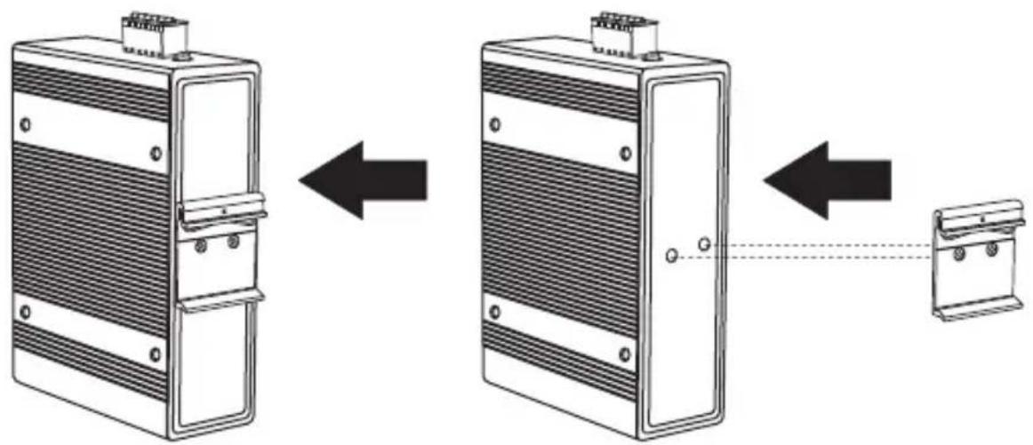 TRENDNET TI-PG1284i - Instructions de fixation sur rail DIN - 1