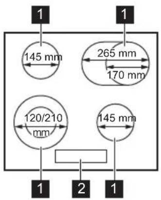 ELECTROLUX LRR8436M - Anordnung der Kochflächen - 1