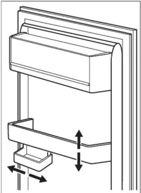 ELECTROLUX EK278BNLWE - Posizionamento dei ripiani della porta - 1