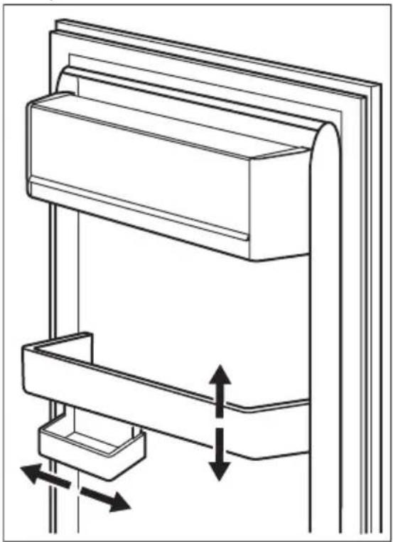 ELECTROLUX IK2581BNL - Posizionamento dei ripiani della porta - 1