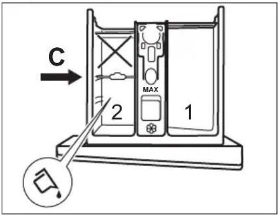 ELECTROLUX WAGL6S500 - Modificare la posizione del divisorio nel cassetto del detersivo. - 3