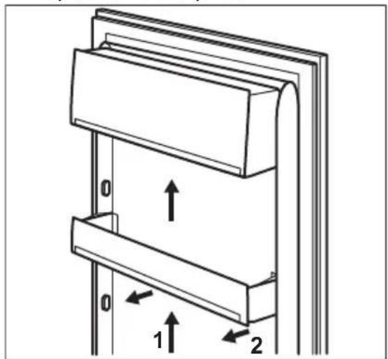 ELECTROLUX SB360N - Positioning the door shelves - 1