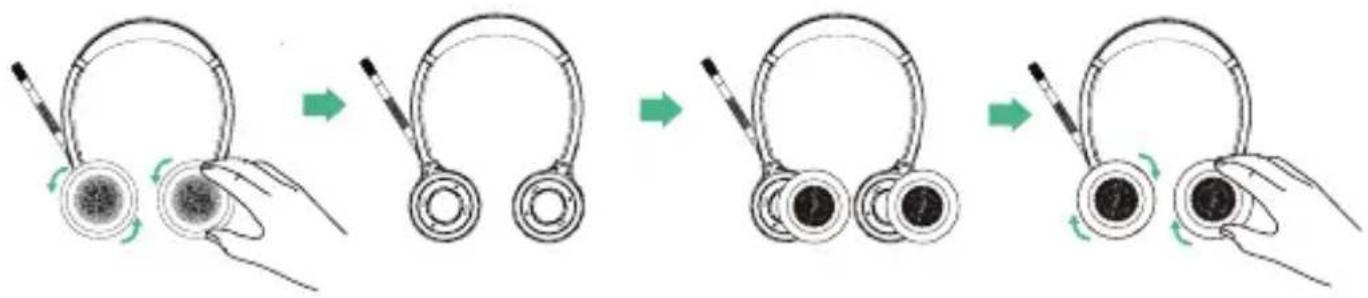 Yealink BH70 - Replace Ear Cushions - 1
