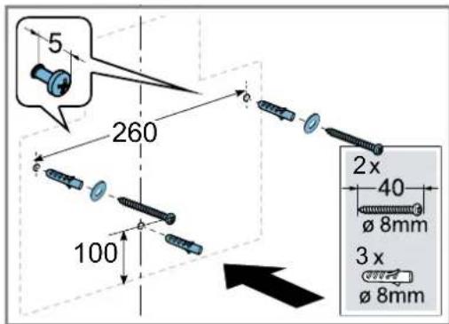 BOSCH DWK63PJ61T - Préparation du mur - 4