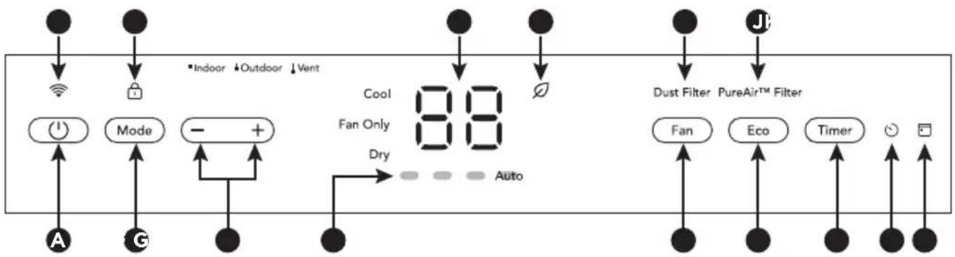 FRIGIDAIRE FHWW185WE2 - COMMANDE ÉLECTRONIQUE - 1
