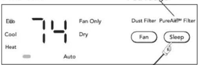 FRIGIDAIRE FHWH234WB2 - L'INDICATEUR DU FILTRE PUREAIR™ : - 2