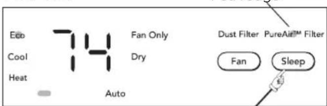 FRIGIDAIRE FHWH184WB2 - L'INDICATEUR DU FILTRE PUREAIR™ : - 2