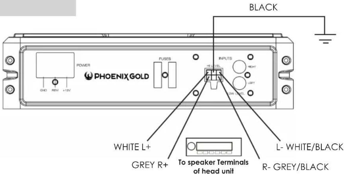 PHOENIX GOLD Z8150V2 - High Level Input Wiring - 1