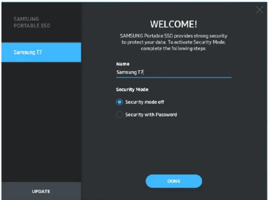 SAMSUNG MU-PE4T0S - Configuration du mode de sécurité (facultatif) - 1