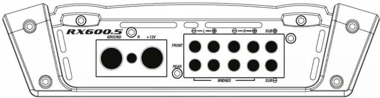 RX600.5 GROUND R +12V FRONT REAR BRIDGED SUB