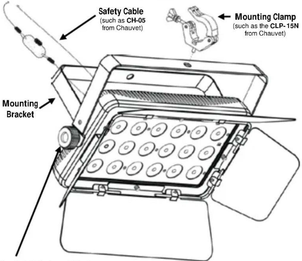 Chauvet SlimBANK T18 USB - Product Mounting Diagram - 1