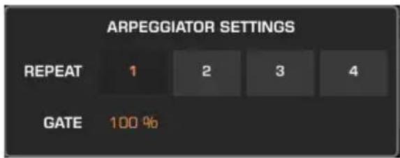 Arturia Prophet-5 V - Réglages de l'arpeggiator - 1