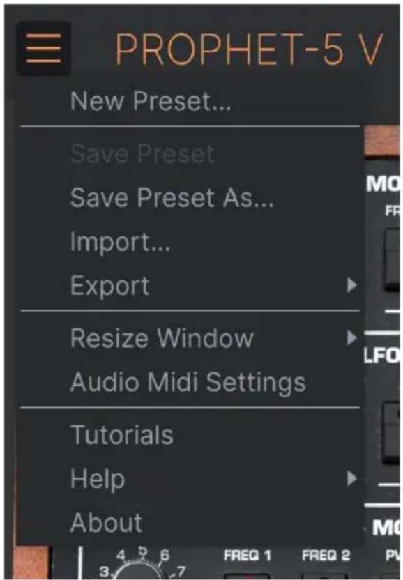 Arturia Prophet-5 V - Paramètres audio et MIDI : Windows - 1