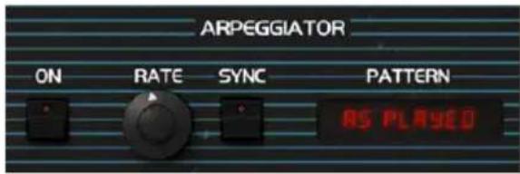 Arturia OP-Xa V - Partie Arpeggiator - 1