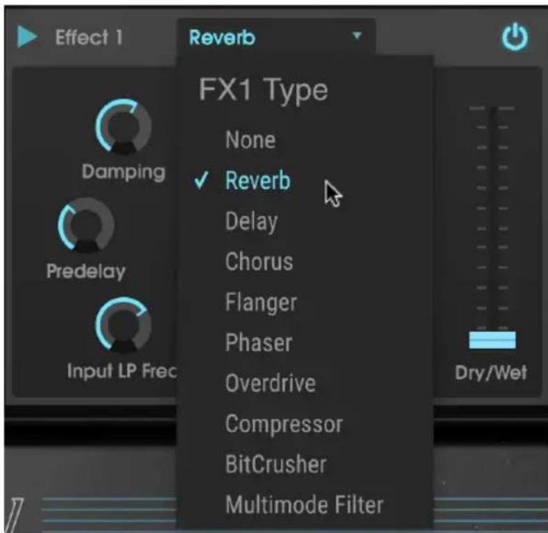 Arturia OP-Xa V - Sélectionner un effet - 1