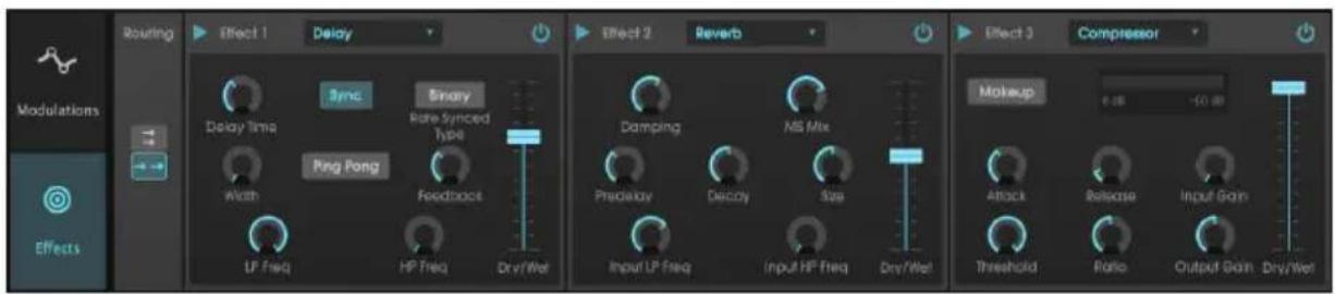 Arturia OP-Xa V - Partie Effects - 1