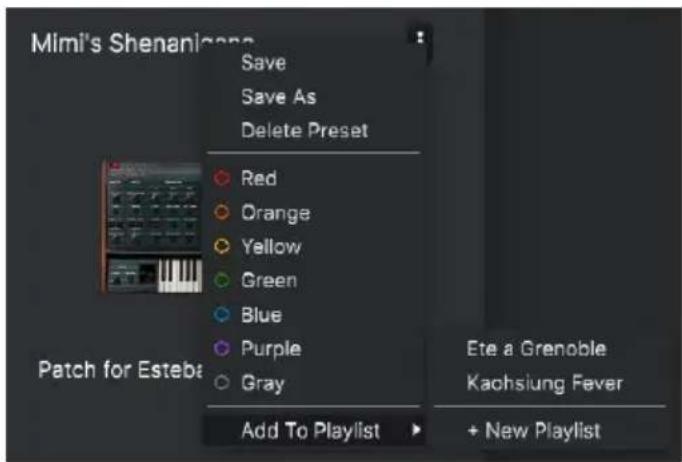 Arturia OP-Xa V - Partie Preset Info - 2