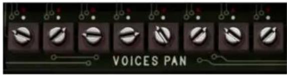 Arturia OP-Xa V - Contrôles Voice Pan - 1