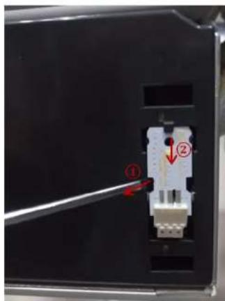 SIEMENS KF96DAXEA - Retirar la lámpara del compartimento de 0 °C - 3