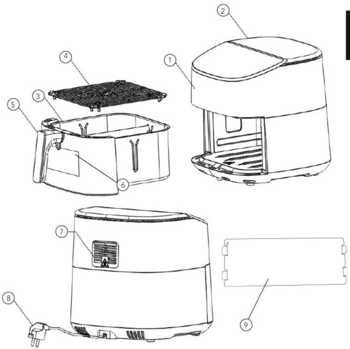 WILFA DualFry 8L Split AFD-80SPLIT - FORHOLDSREGLER VED BRUK AV AIRFRYER - 1
