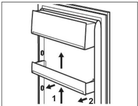 ELECTROLUX KFB2AE10S1 - Colocación de los estantes de la puerta - 1