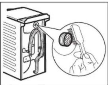 ELECTROLUX WASL5T500 - Cleaning the inlet hose and the valve filter - 3