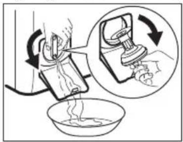 ELECTROLUX WASL5T500 - Proceed as described in following diagrams to clean the pump filter: - 2