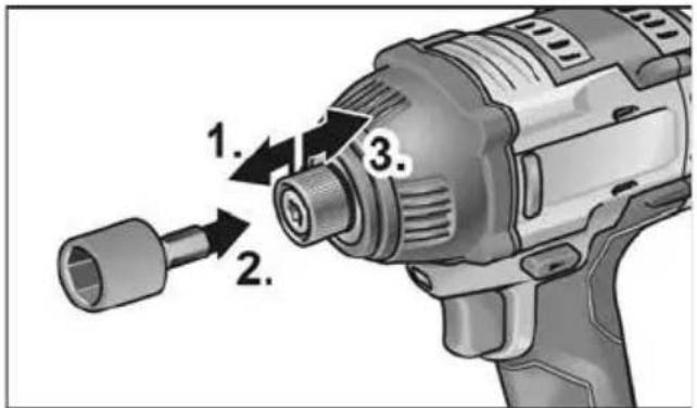 Flex IW 1/2" 18.0-EC - Vpenjanje nastavkov - 3