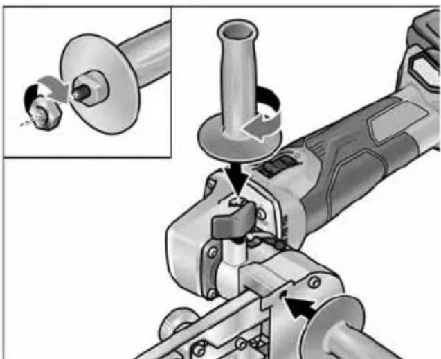 Flex LKE 152 18-EC - Montare la maniglia - 1