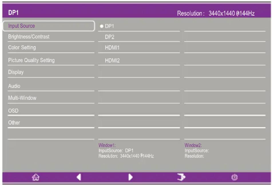 CM Storm GM34-CW - Main Menu 【Input】 - 1