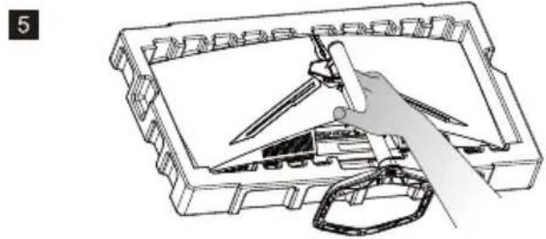CM Storm GM34-CW - Connect the monitor to the base - 5