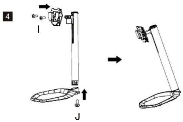 CM Storm GM34-CW - Connect the monitor to the base - 4