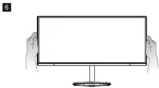 CM Storm GM34-CW - Connect the monitor to the base - 7