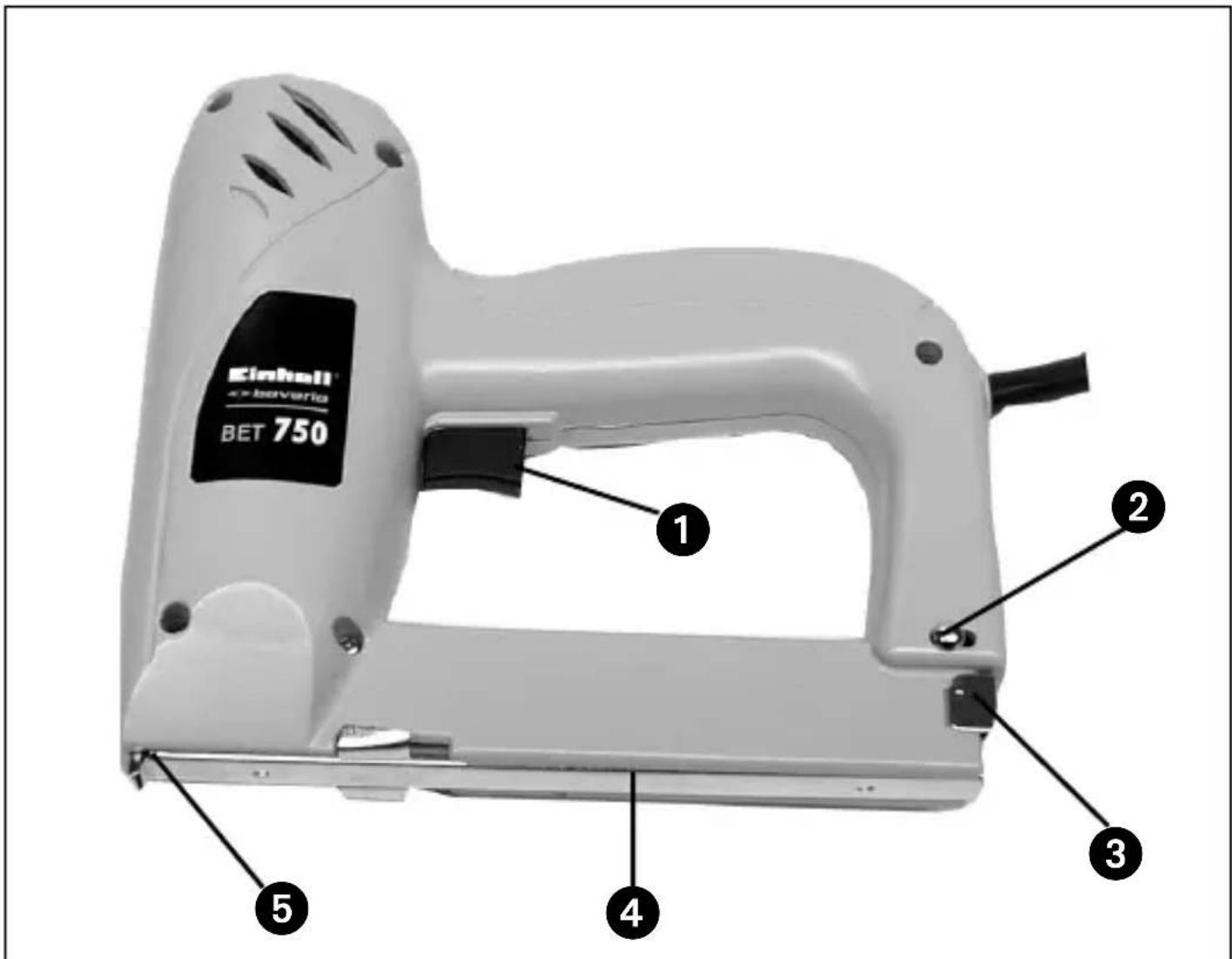 Bavaria by Einhell BET 750 - Beschrijving van het toestel - 1