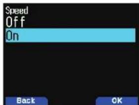 Speed Off On Back OK