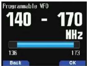 Programmable VFO 140 - 170 MHz 136 173 Back OK