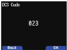 DCS Code 023 Back OK