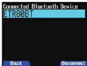 KENWOOD TH-D75A - Déconnexion d'un périphérique Bluetooth - 1