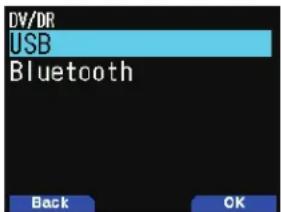 DV/DR USB Bluetooth Back OK